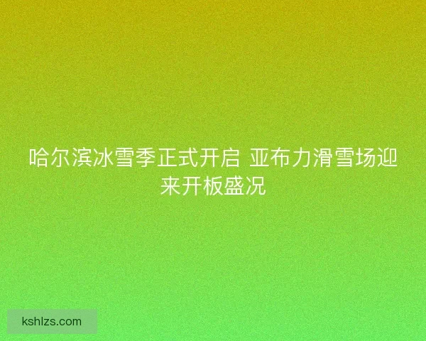 哈尔滨冰雪季正式开启 亚布力滑雪场迎来开板盛况